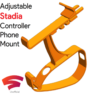 Adjustable Stadia Controller Phone Mount | 3d print model