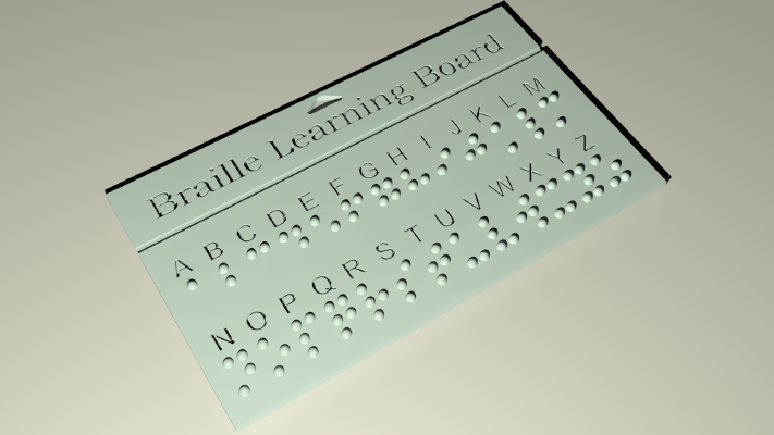 Braille Learning Board | 3d print model