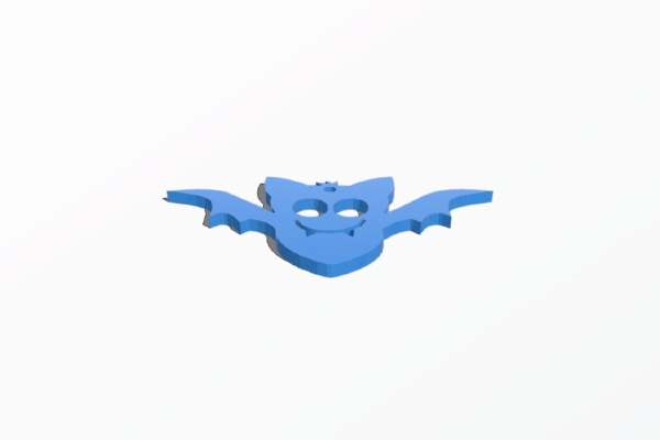 Cute Halloween Bat Earring | 3d print model