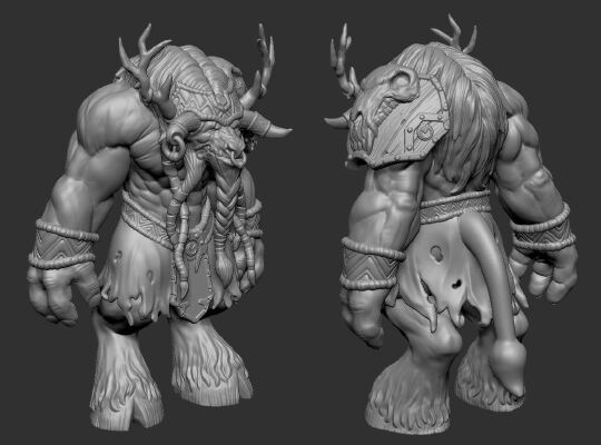world of warcraft Tauren fanart | 3d print model