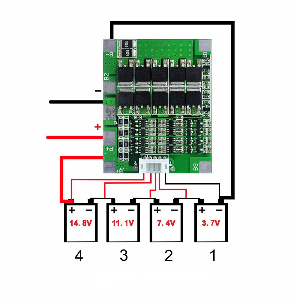 Li-ion 4 Cells battery pack - Motorcycle use - Lead acid replacement