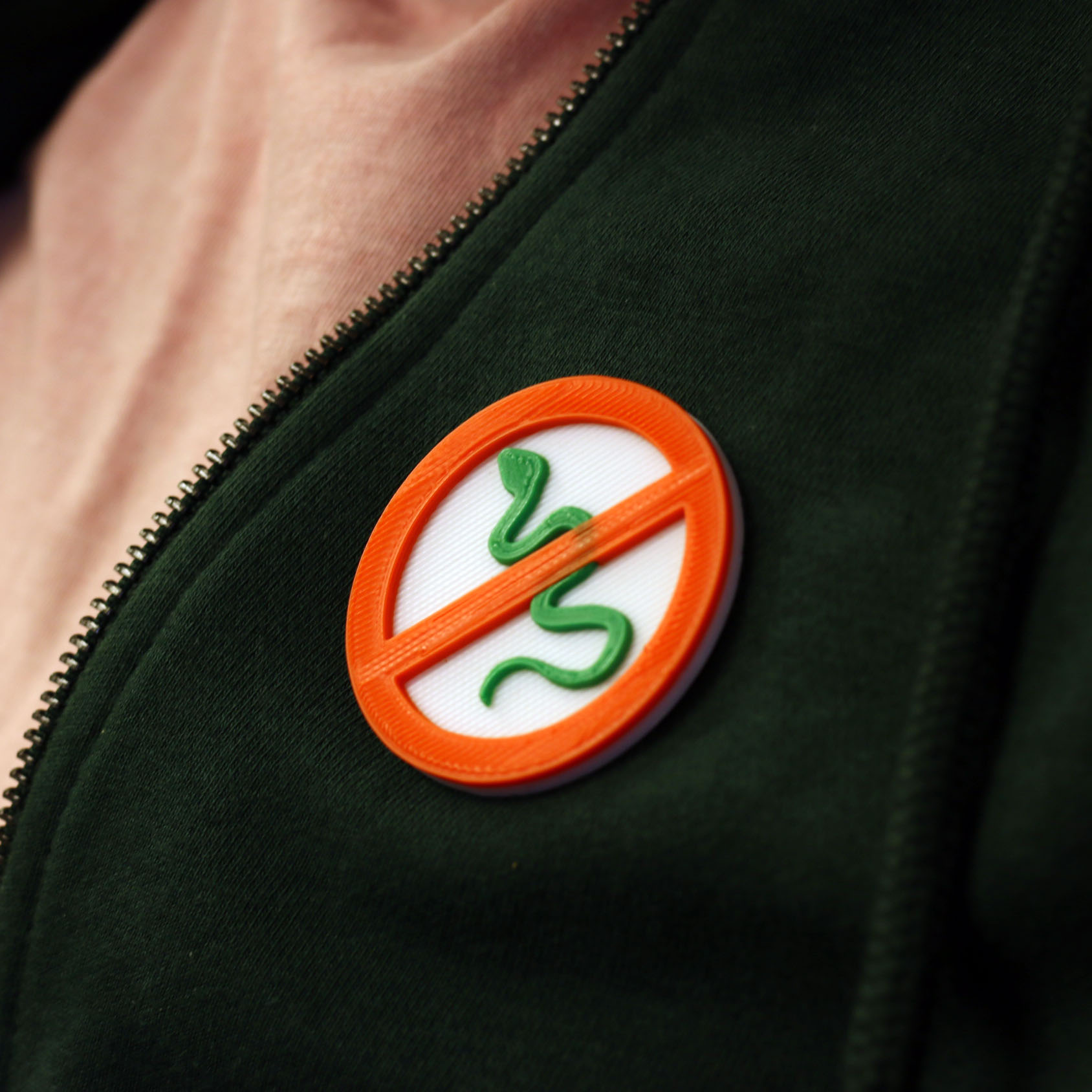 Multi-Color No Snakes in Ireland Pin