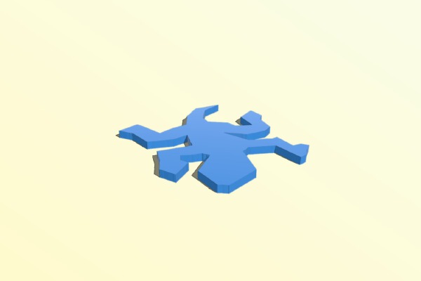 Escher-Style Tessellating Lizard _ | 3d print model