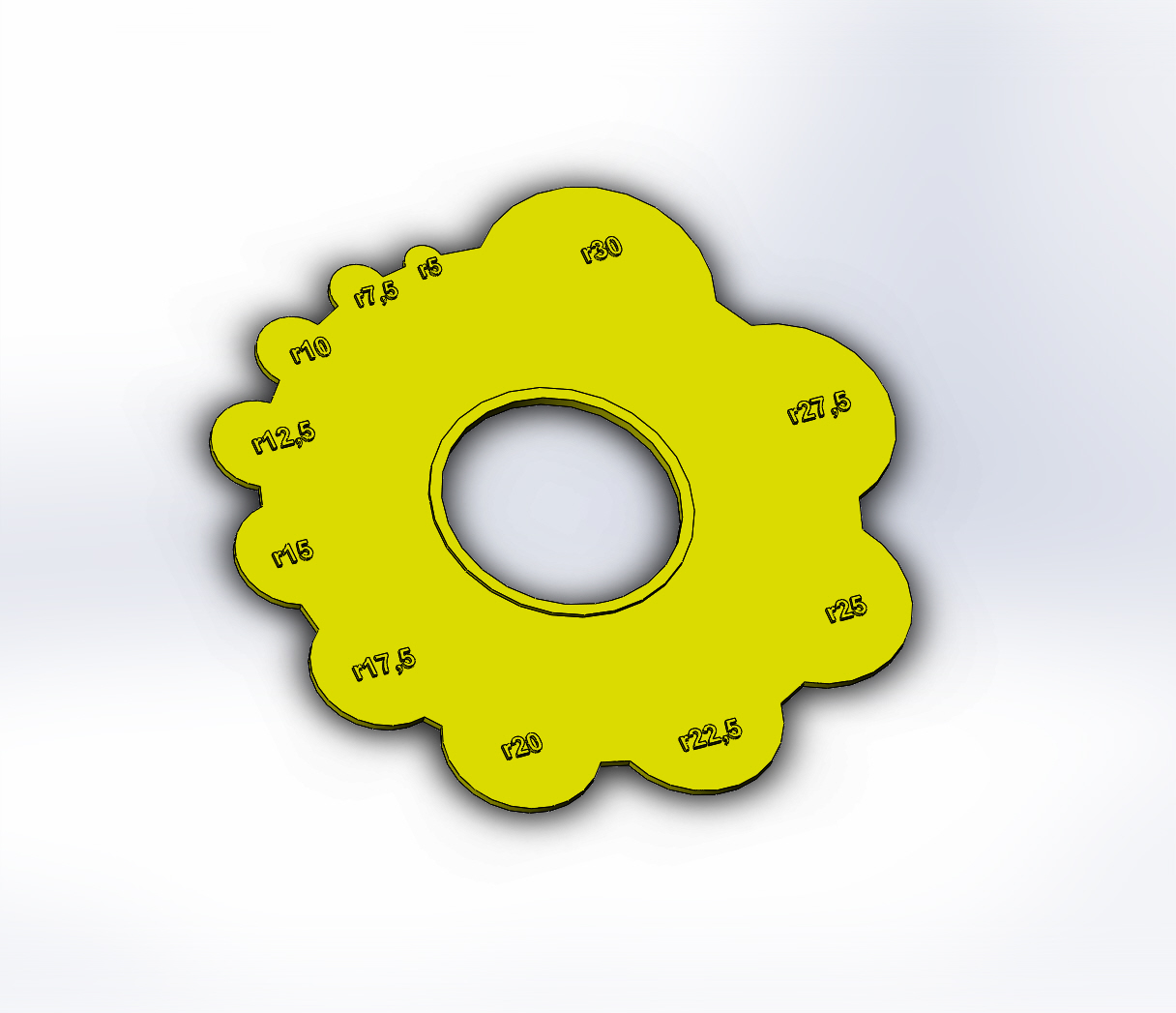 Radius checker positive and negative 10-60 mm
