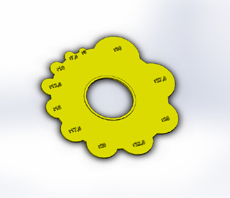 Radius checker positive and negative 10-60 mm | 3d print model