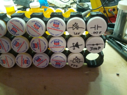 Pill bottle parts rack | 3d print model
