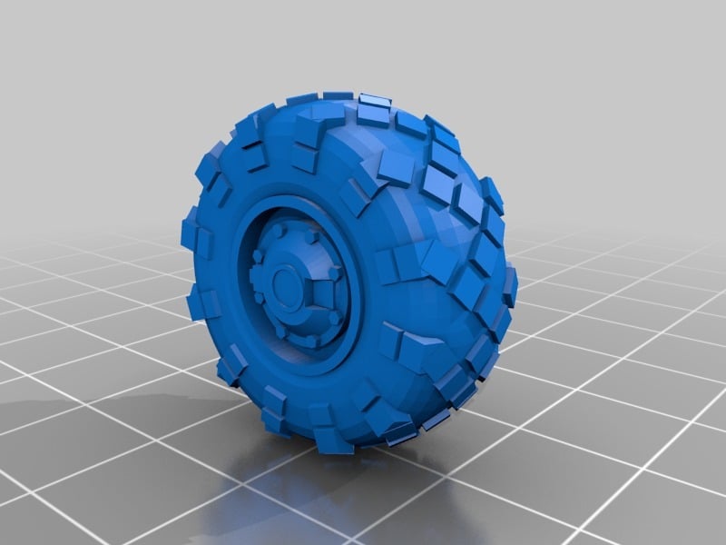 25mm diameter BTR-style wheel for 28mm scale vehicles