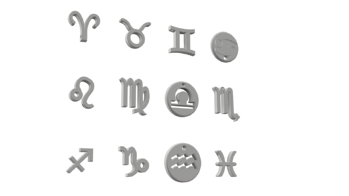 Llavero Horoscopos | 3d print model