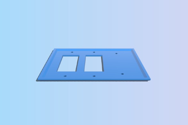 Three Gang 1 blank | 3d print model