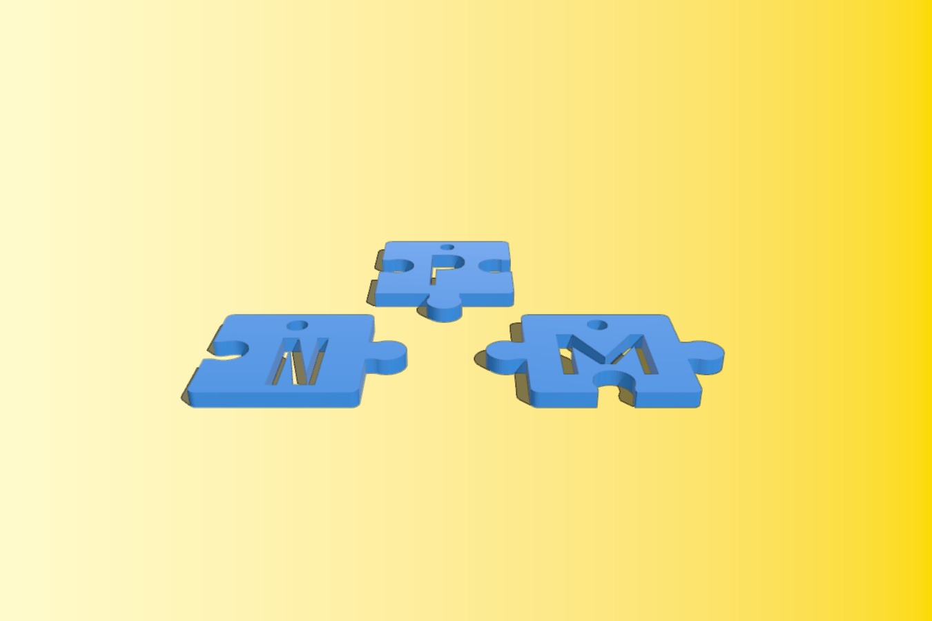 Puzzle key chain