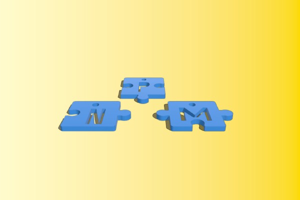 Puzzle key chain | 3d print model