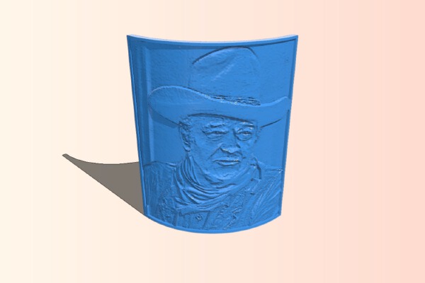 John Wayne Lithophane | 3d print model