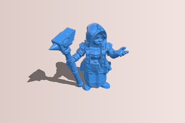 Dwarf woman rune priest | 3d print model