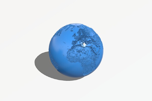 210mm Diameter Globe Lithophane Lamp Shad | 3d print model