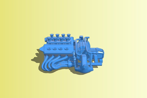 1_64 scale Ford DFV V8 engine | 3d print model