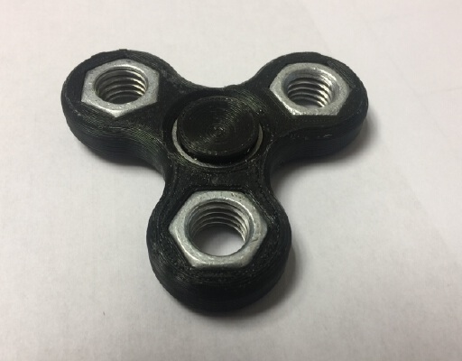 The Big Fatty - fidget spinner with nuts | 3d print model