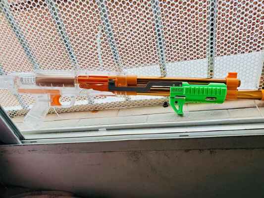 Nerf Colonel Wasp Firefly shotgun Picatinny rail Pump grip | 3d print model