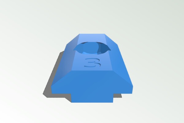 T nut for 3 mm nut for 2020_2040,... profiles | 3d print model