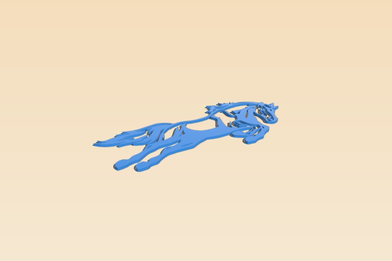 Horse Jumping 2D Wall Art