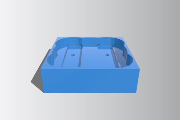 AA Battery pack holder with slots for contacts and wire holes | 3d print model