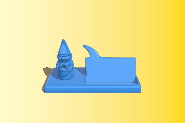 female gnome sayin' business card holder fixed walls printable in anything | 3d print model