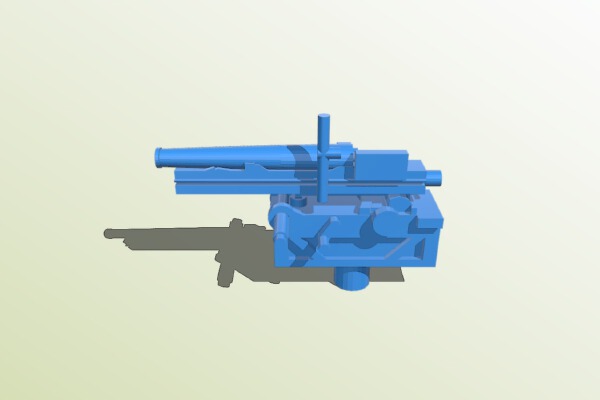 1-100 WW2 Italian Cannone da 65-17 | 3d print model