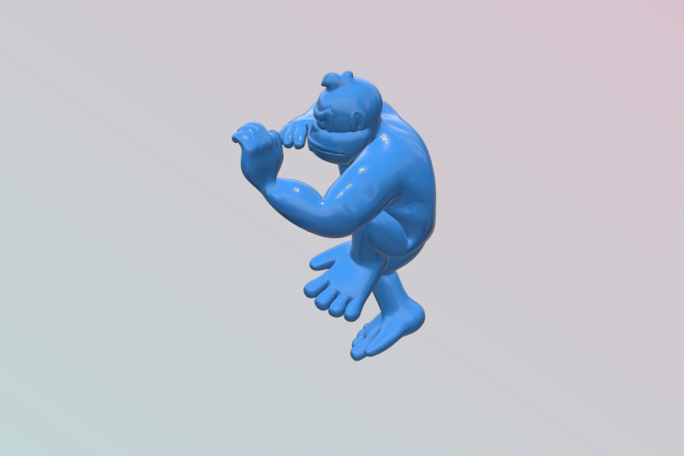 Monkey practicing martial arts