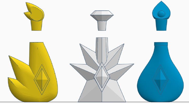 Improved Diamond Bottles | 3d print model