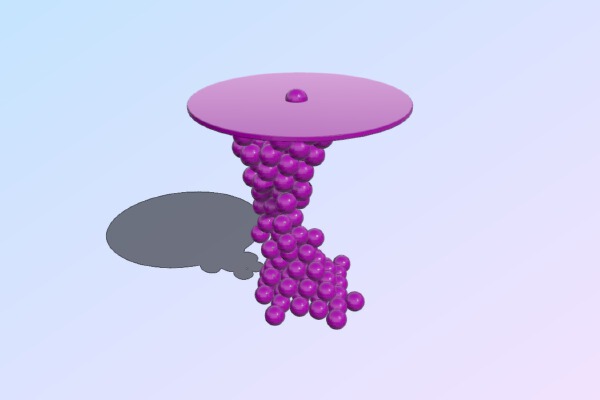 The round table has a base of small balls | 3d print model