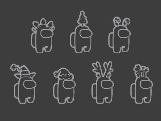 Among Us - Christmas Cookie Cutters | 3d print model