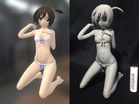 Bikini Anime Girl | 3d print model