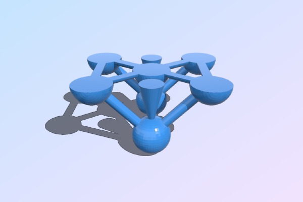 Body Centered Cubic (BCC) unit cell | 3d print model