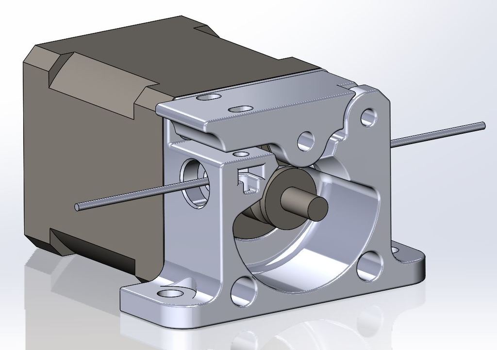 Compact Bowden Extruder for Leapfrog Creatr Dual 3D Printer Conversion