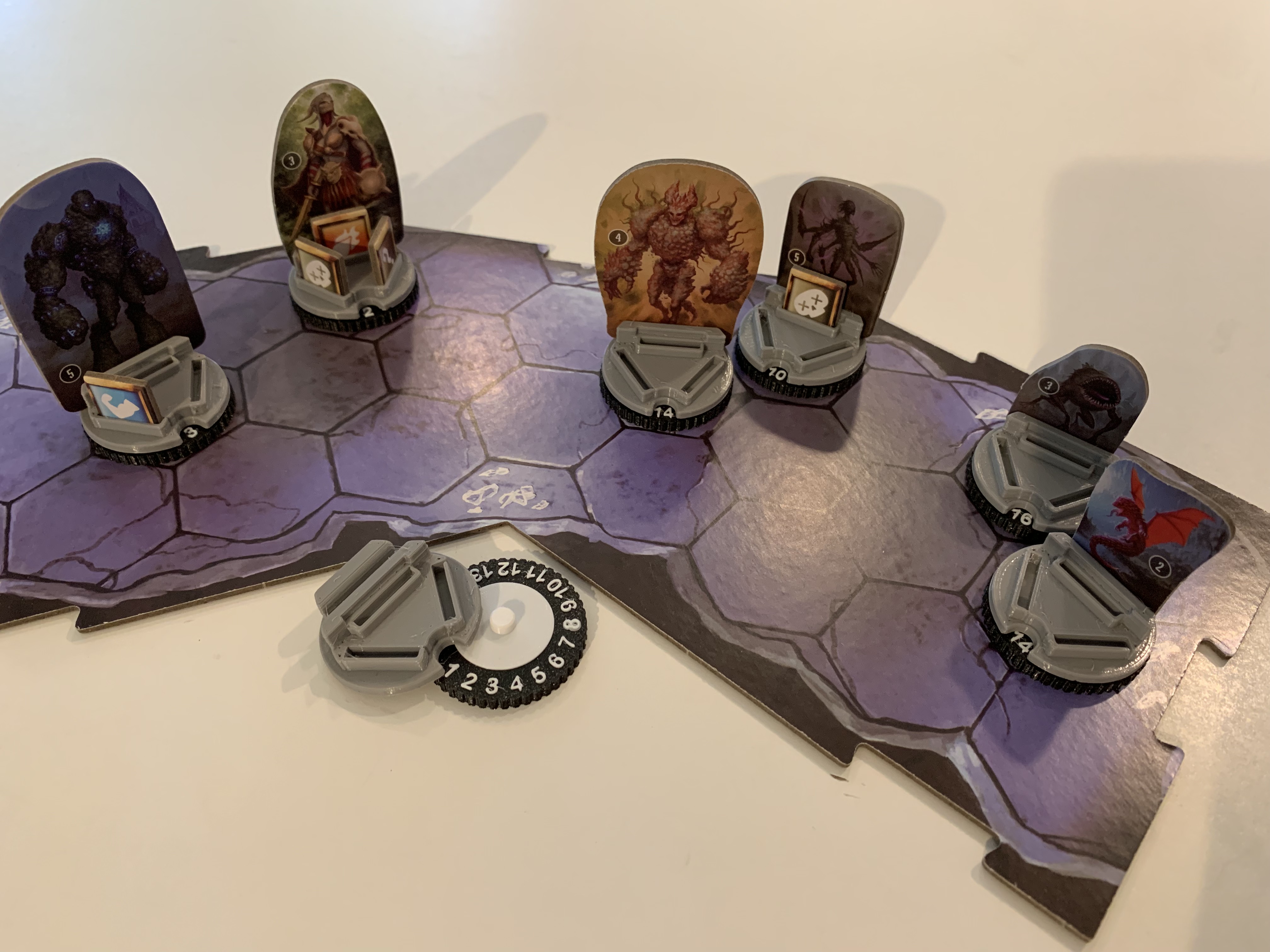 Gloomhaven Standee Bases 32mm with raised HP for mid-print filament color change