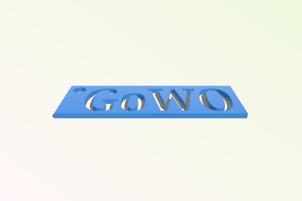GoWo keychain | 3d print model