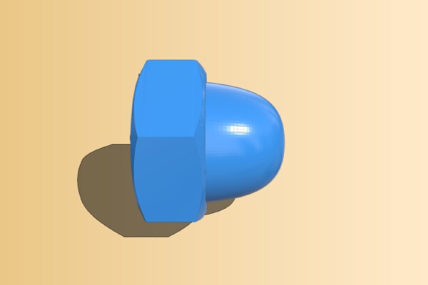 M10 cap nut | 3d print model