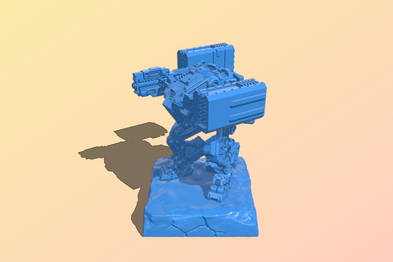 Robots fight on the battlefield