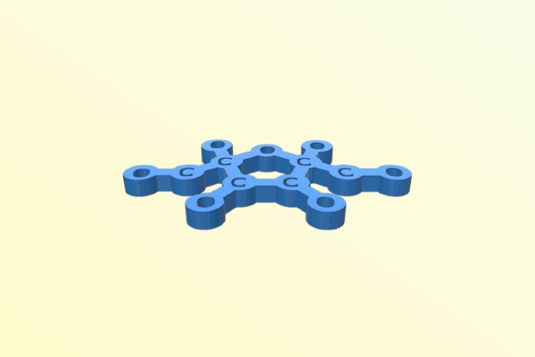 Fructose molecule | 3d print model