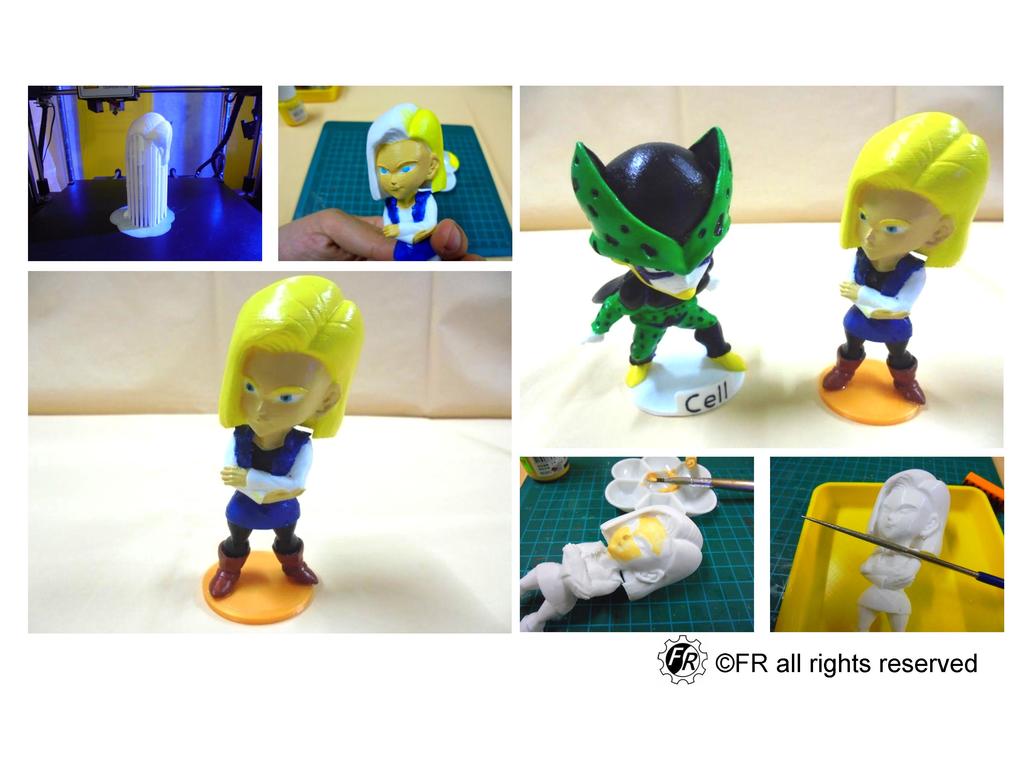 Dragon Ball-Android 18 Chibi & 18 Bottom