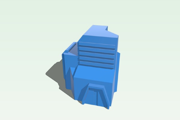 Sci-fi Chemical Plant - Main Building | 3d print model