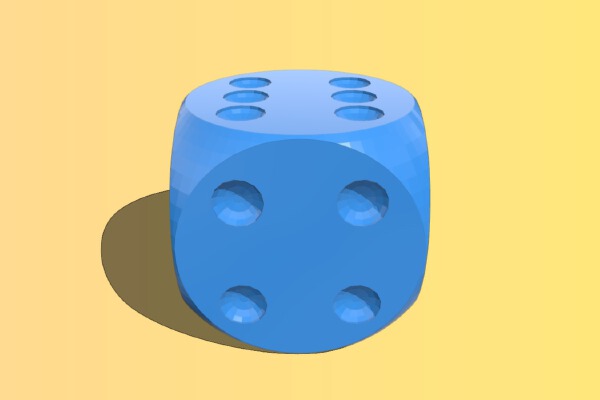 Customizable Loaded Dice _ Biased Dice | 3d print model