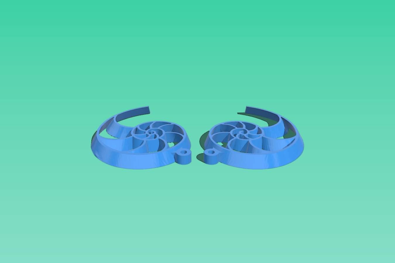 Smaller Nautilus Earring Pair