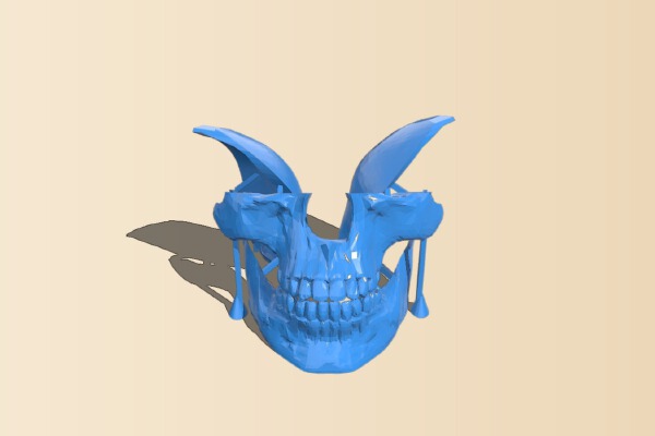 Skull Mask Fixed (5 min Tinkercad Edit) | 3d print model