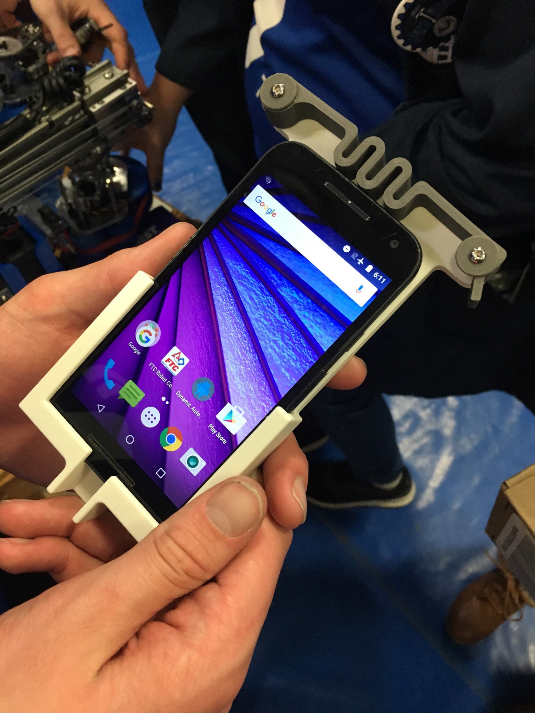 Moto G3 Phone Mount for Tetrix _ 80-20 _Rev Robotics