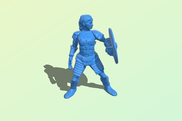 Female human cleric shield | 3d print model