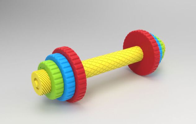 Children's toy dumbbell | 3d print model