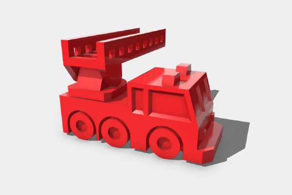 Surprise Egg #5   Tiny Fire Truck | 3d print model