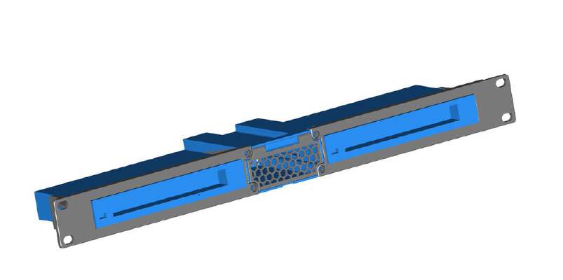 Modular 1U Relay Rack Mount for TP-Link TL-SG108 or Netgear GS308 8 port switches (with STEP file) | 3d print model