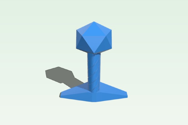 Dice Dagger, Sword, Tube, Thing! hilt with D20 shape pommel | 3d print model