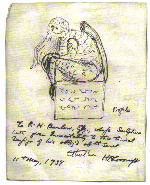 Cthulhu Statuette (with Mysterious Writings Added)